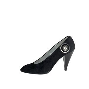CHARLES JOURDAN Paris Black Suede Heels US 9,5-10